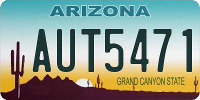 AZ license plate AUT5471