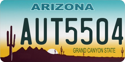 AZ license plate AUT5504