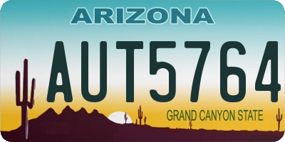 AZ license plate AUT5764