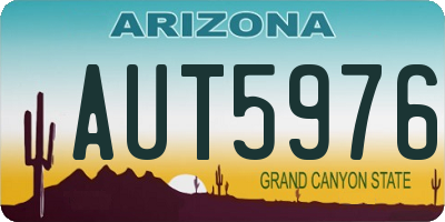 AZ license plate AUT5976
