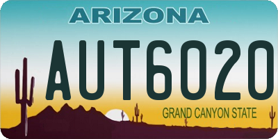 AZ license plate AUT6020
