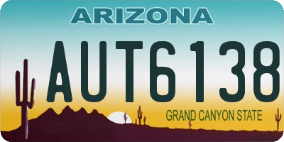AZ license plate AUT6138