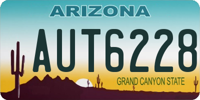 AZ license plate AUT6228