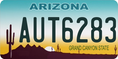 AZ license plate AUT6283
