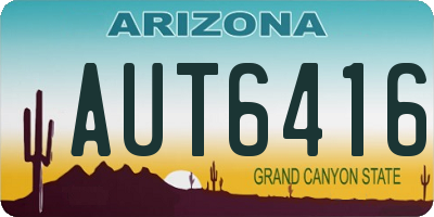 AZ license plate AUT6416