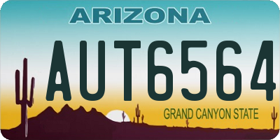 AZ license plate AUT6564
