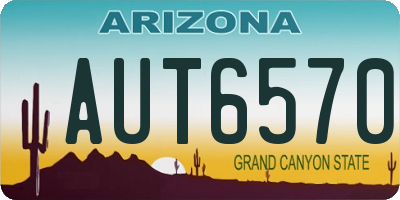 AZ license plate AUT6570