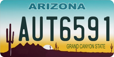 AZ license plate AUT6591
