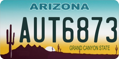 AZ license plate AUT6873