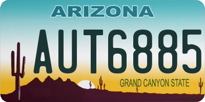 AZ license plate AUT6885
