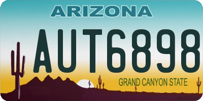 AZ license plate AUT6898