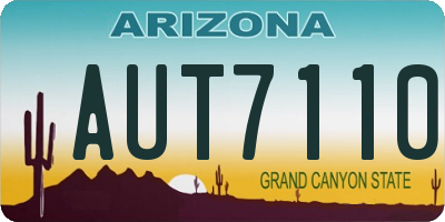 AZ license plate AUT7110