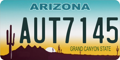 AZ license plate AUT7145