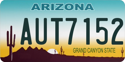 AZ license plate AUT7152