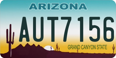 AZ license plate AUT7156