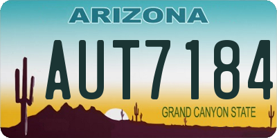 AZ license plate AUT7184