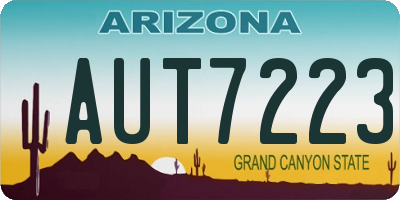 AZ license plate AUT7223