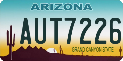 AZ license plate AUT7226