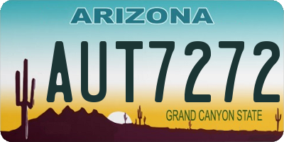 AZ license plate AUT7272