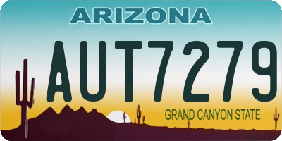 AZ license plate AUT7279