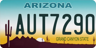 AZ license plate AUT7290