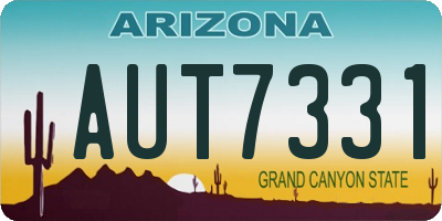AZ license plate AUT7331