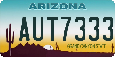 AZ license plate AUT7333