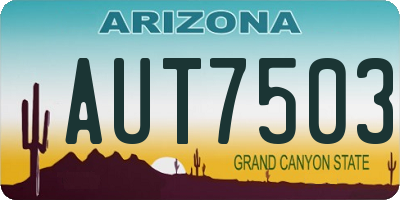 AZ license plate AUT7503