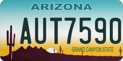 AZ license plate AUT7590