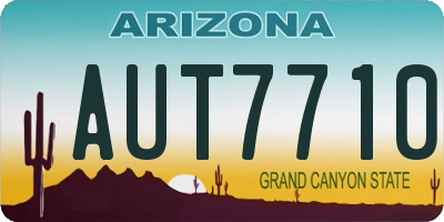 AZ license plate AUT7710
