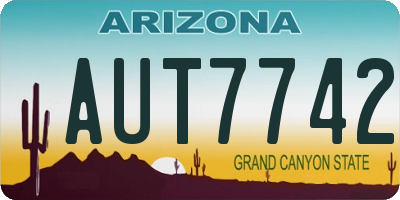 AZ license plate AUT7742