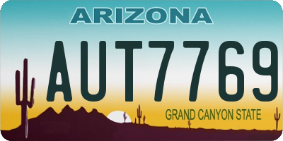 AZ license plate AUT7769