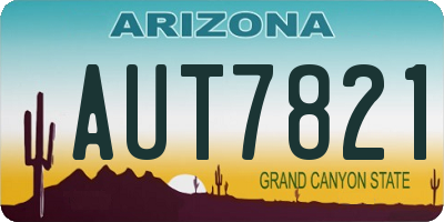 AZ license plate AUT7821