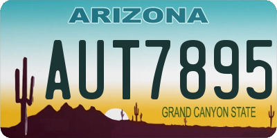 AZ license plate AUT7895