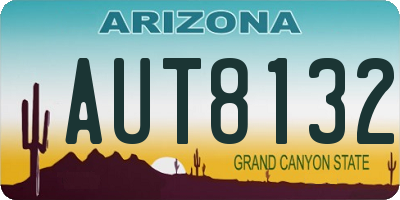 AZ license plate AUT8132