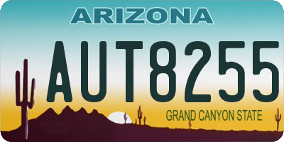 AZ license plate AUT8255