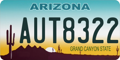 AZ license plate AUT8322