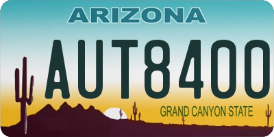 AZ license plate AUT8400