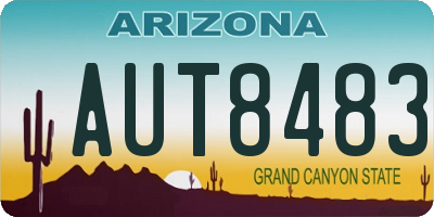 AZ license plate AUT8483