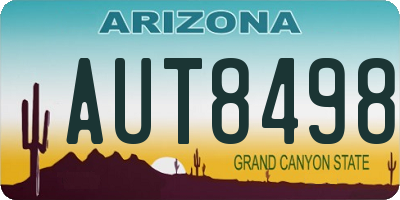 AZ license plate AUT8498