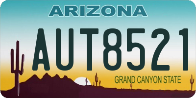 AZ license plate AUT8521