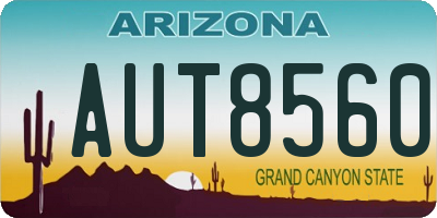 AZ license plate AUT8560