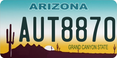 AZ license plate AUT8870