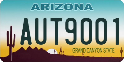 AZ license plate AUT9001