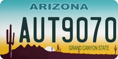 AZ license plate AUT9070