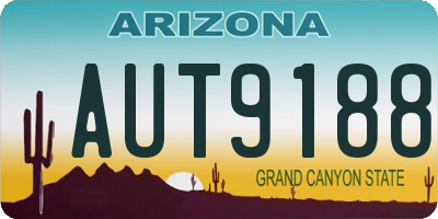 AZ license plate AUT9188