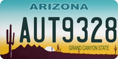 AZ license plate AUT9328