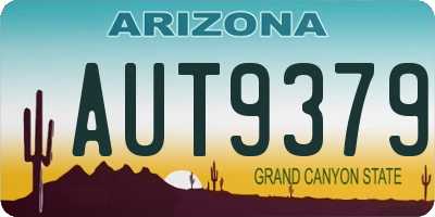 AZ license plate AUT9379
