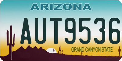 AZ license plate AUT9536