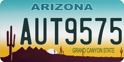 AZ license plate AUT9575